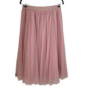 Mliyasan Size L Dusty Rose Tulle Midi Skirt, Full, A Line, Exc. Used Cond.